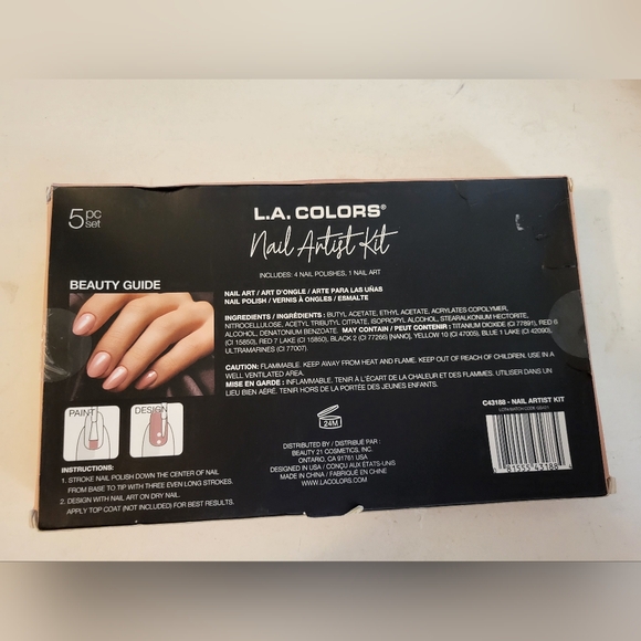 New 5 PC L.A colors Nail Polish Set - Picture 2 of 4